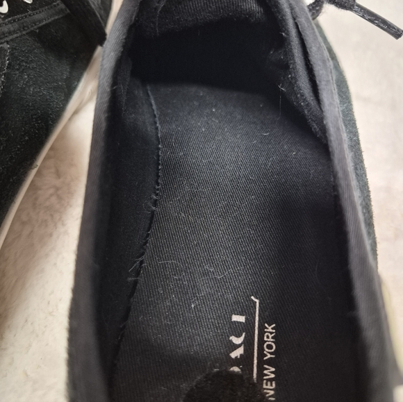 Coach Signature Kalyn Sneakers Womens Sz 9  Flat Black Suede - Picture 7 of 10